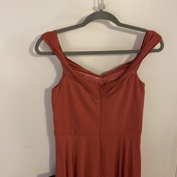 Lulu’s Romantic Elegance Terra Cotta Off-the-Shoulder Maxi Dress - Picture 6 of 7